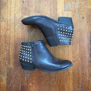 Brown studded booties!